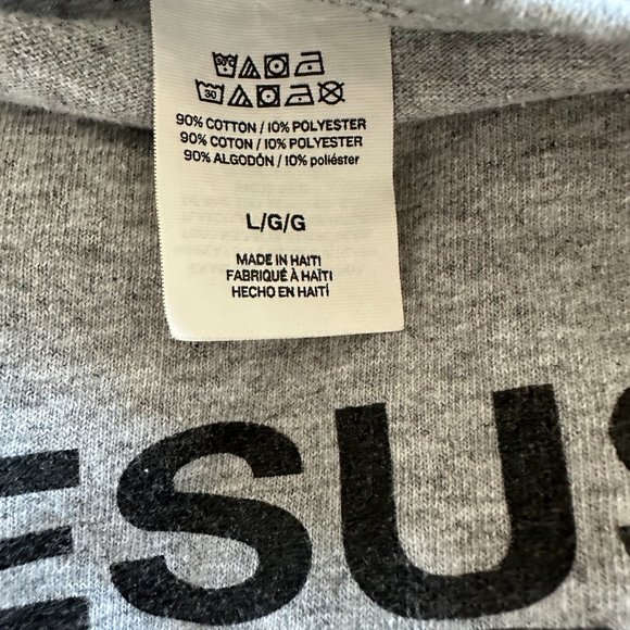 Jesus Loves You Gray Logo Tee Size L - Picture 4 of 4